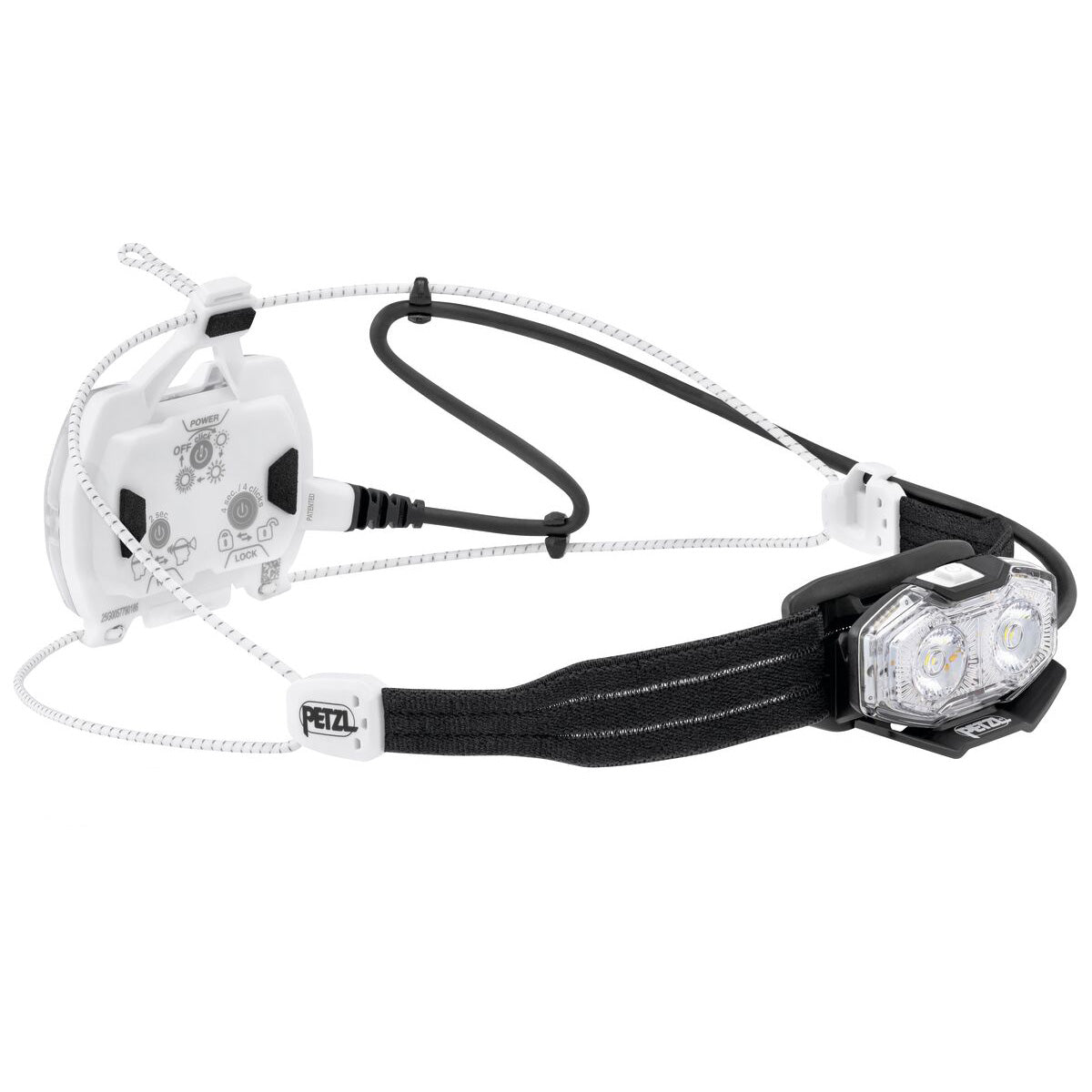 NAO® LT Rechargeable Headtorch - Black / White