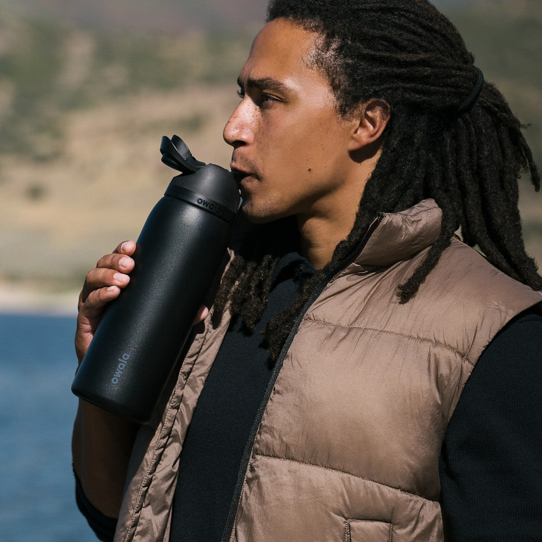 FreeSip® 24oz Stainless Steel Bottle - Black