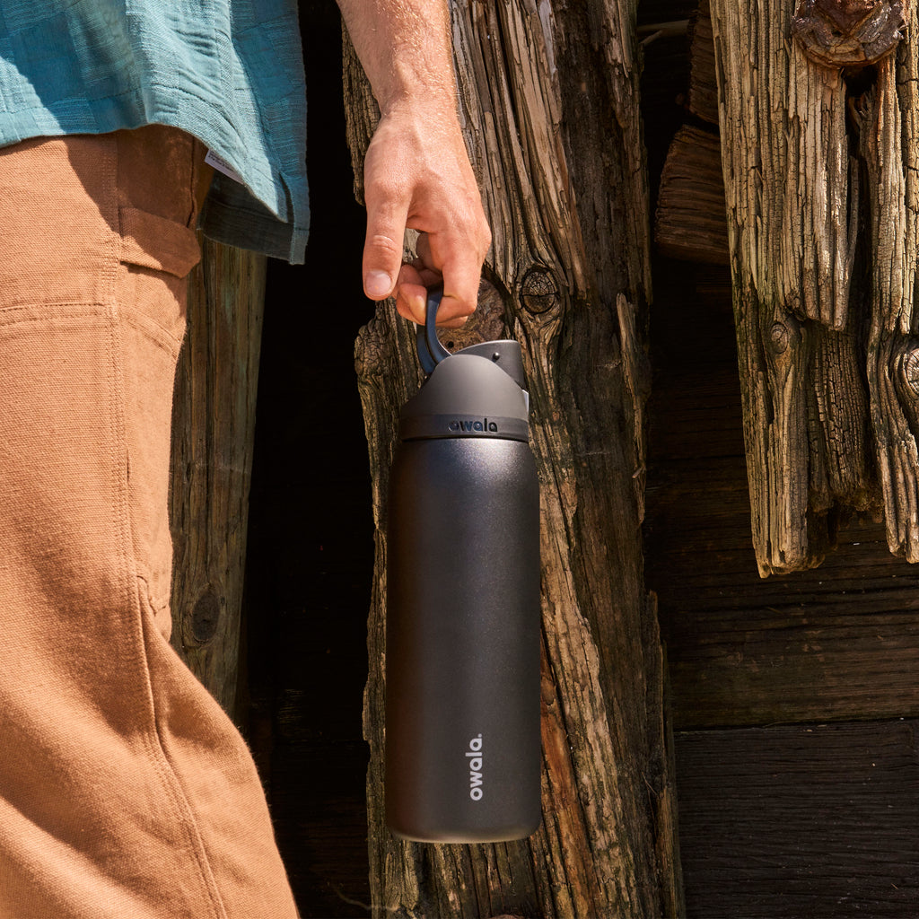 FreeSip® 24oz Stainless Steel Bottle - Black