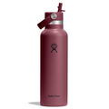 21oz Standard Mouth Flex Straw Water Bottle - Red