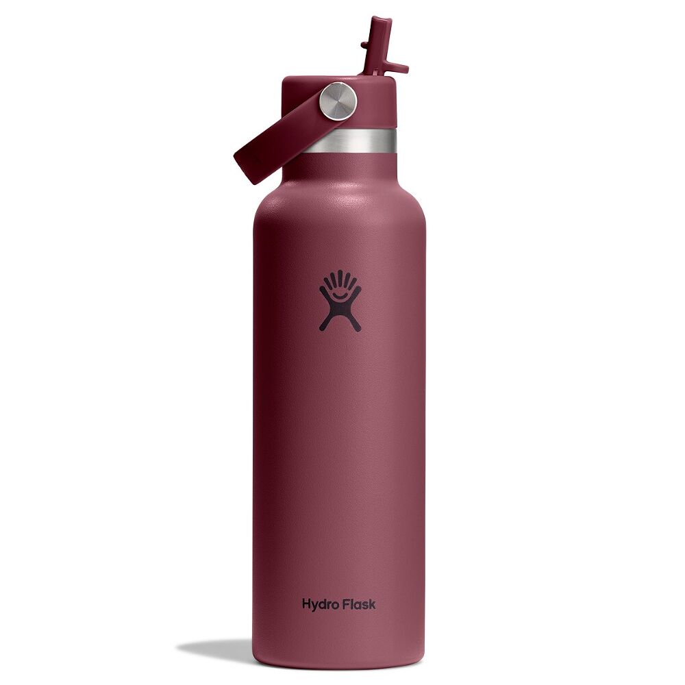21oz Standard Mouth Flex Straw Water Bottle - Red