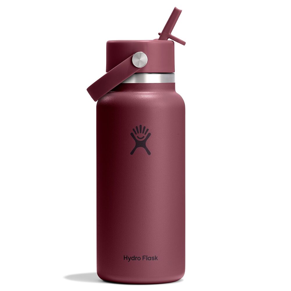 32oz Wide Straw Mouth Water Bottle - Red