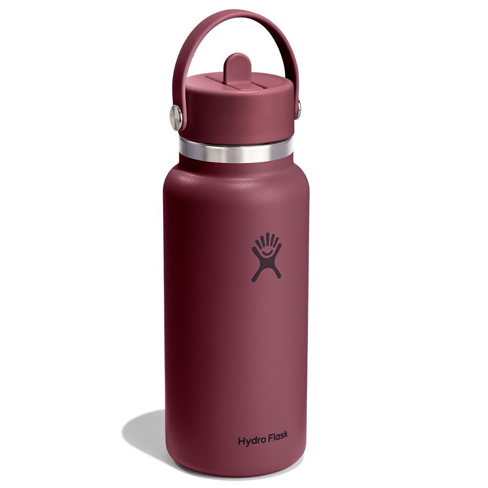 32oz Wide Straw Mouth Water Bottle - Red