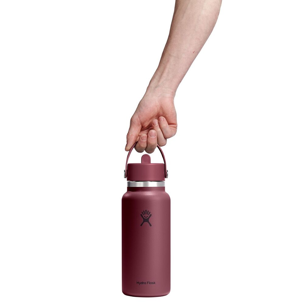 32oz Wide Straw Mouth Water Bottle - Red