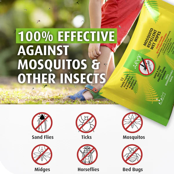 Mosquito Repellent Wipes - 12 pack