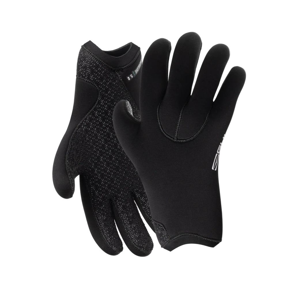 Unisex Powerglove 5mm Natur Blindstitch Gloves - Black