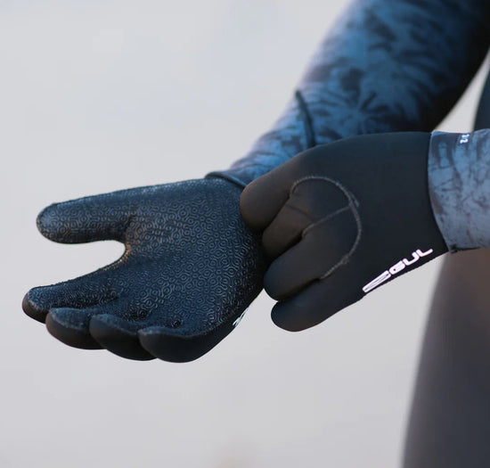 Unisex Powerglove 5mm Natur Blindstitch Gloves - Black