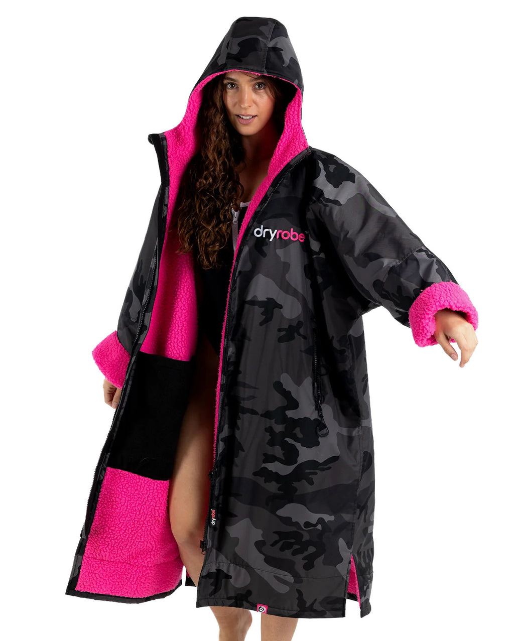 Unisex Advance Changing Robe - Black/Pink