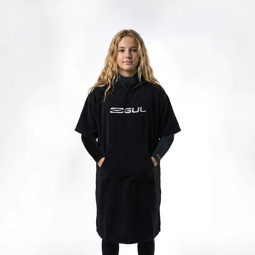 Kids' Tech Changing Poncho - Black