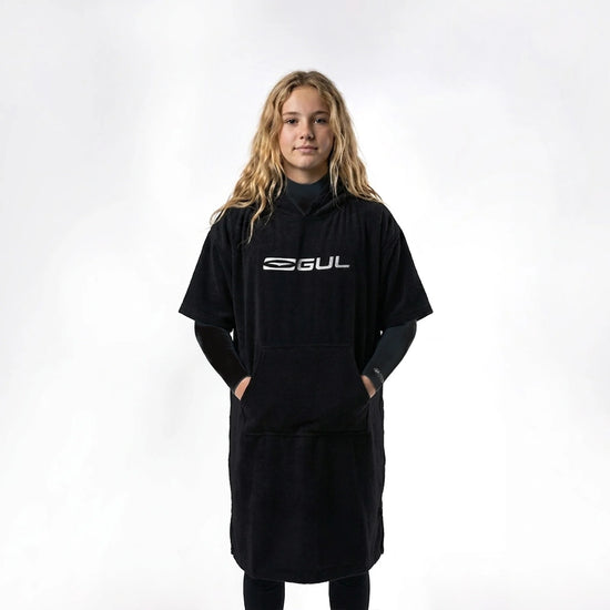 Kids' Tech Changing Poncho - Black