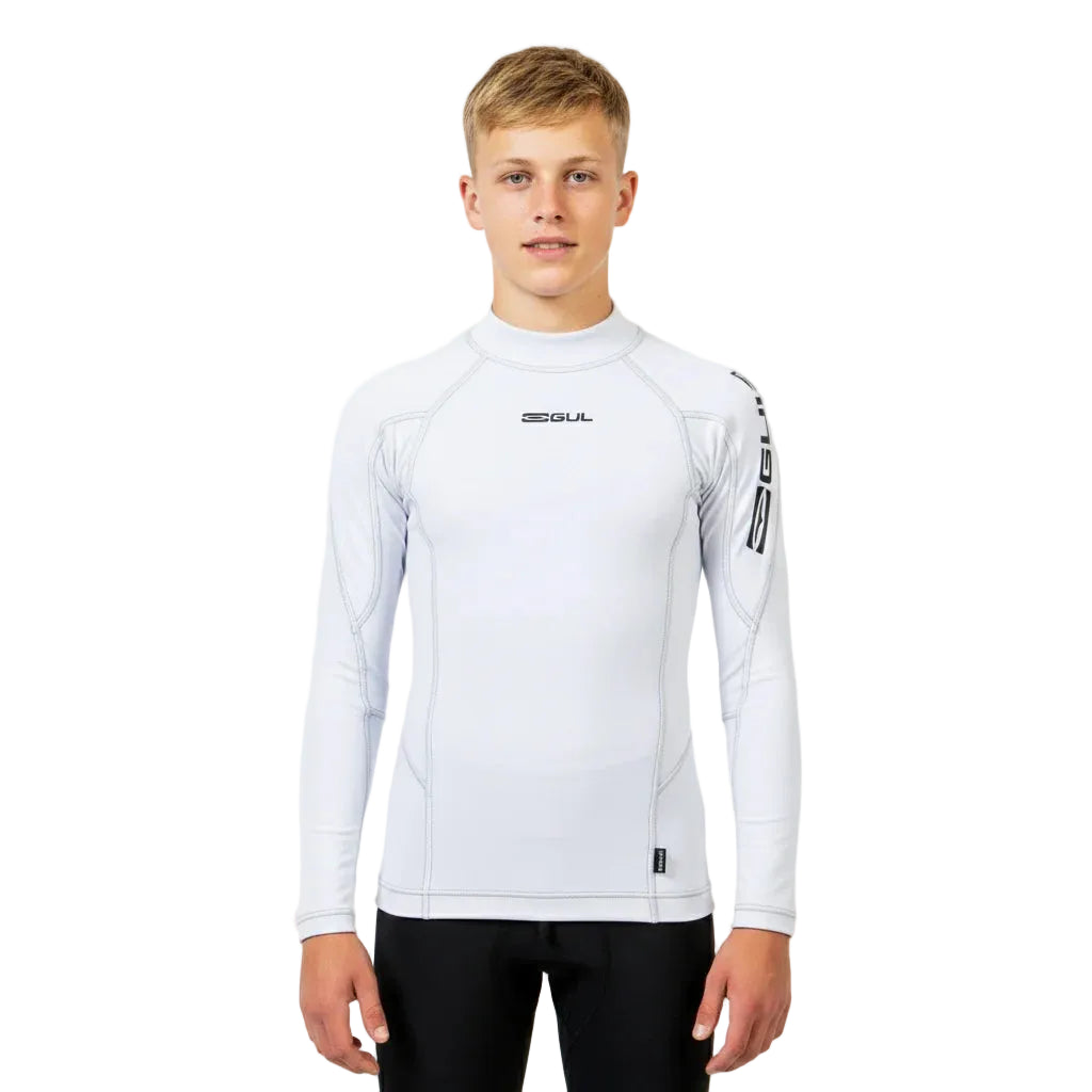 Kids' UV Protection Long Sleeve Rashvest - White
