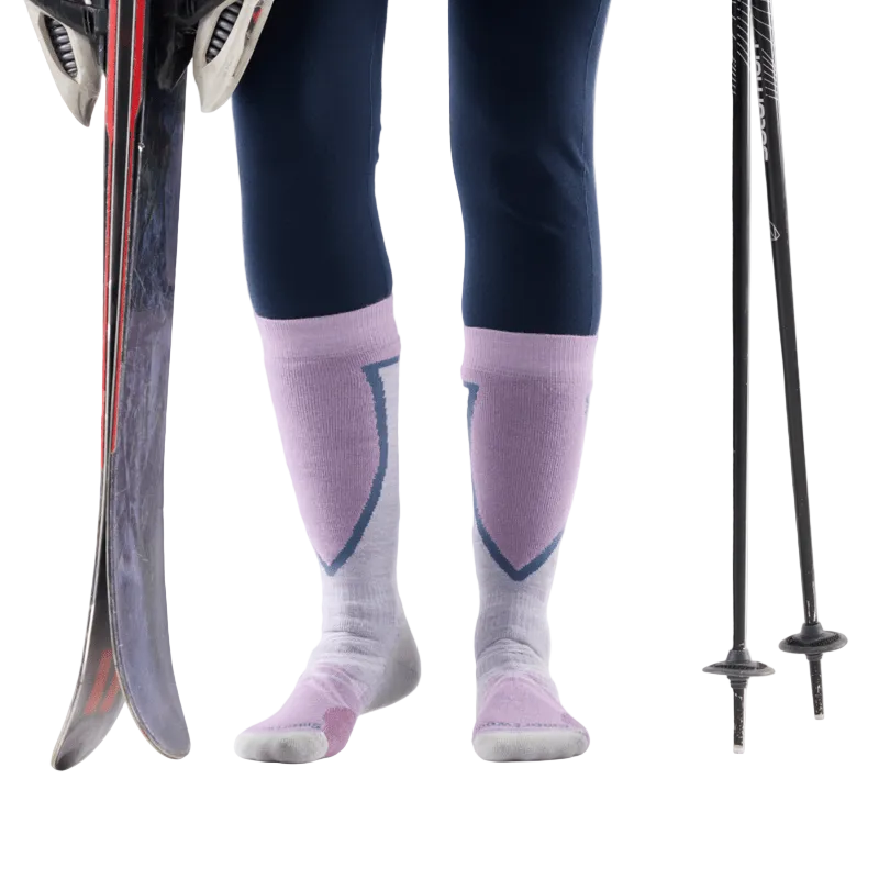 Women's Ski Full Cushion Socks - Pink