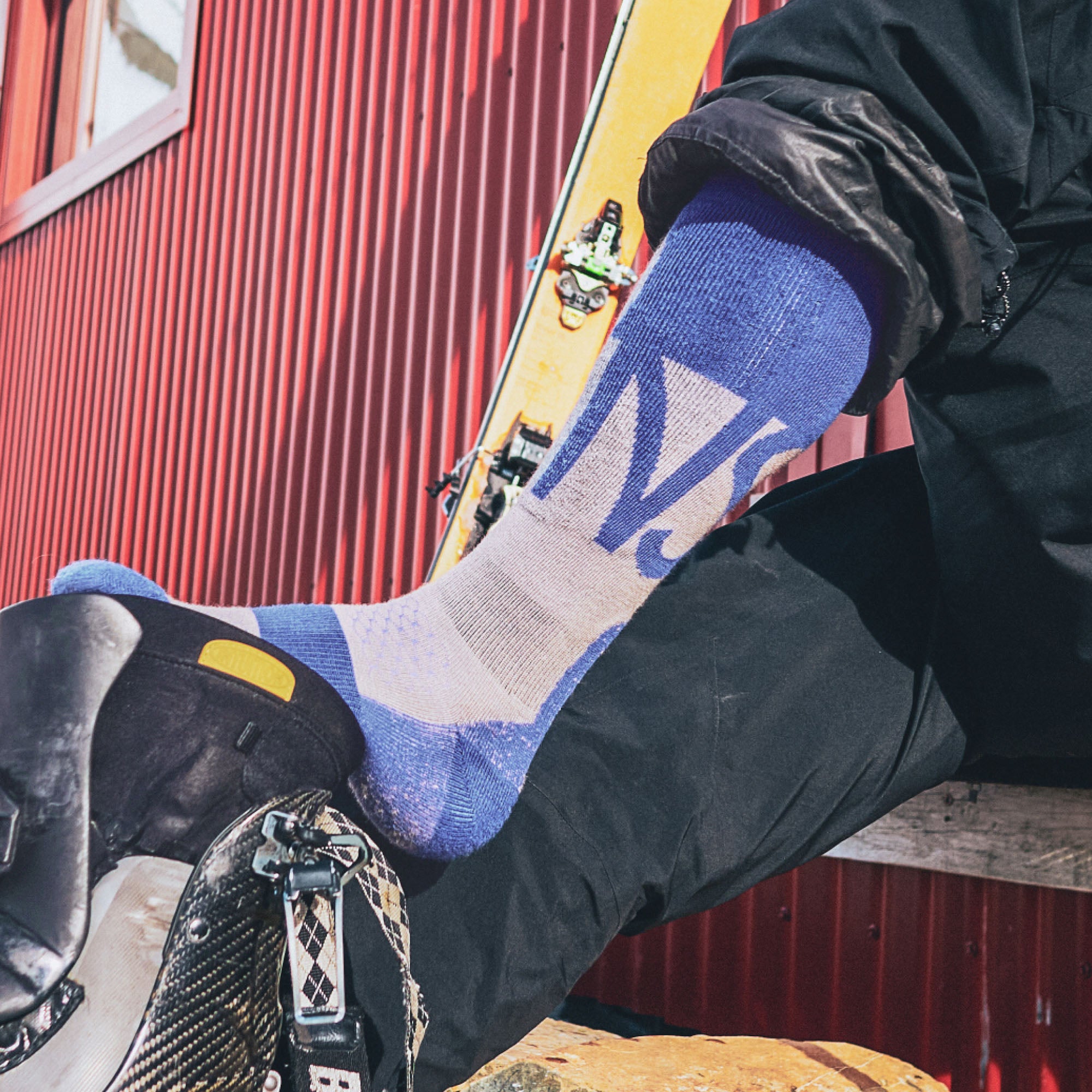Unisex Ultra Cushion Merino Snow Sock - Blue