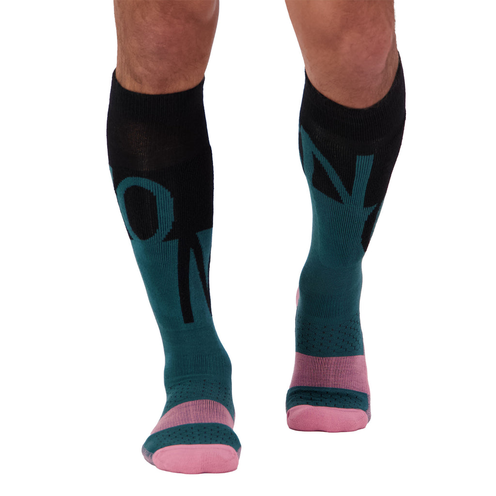 Unisex Ultra Cushion Merino Snow Sock - Green