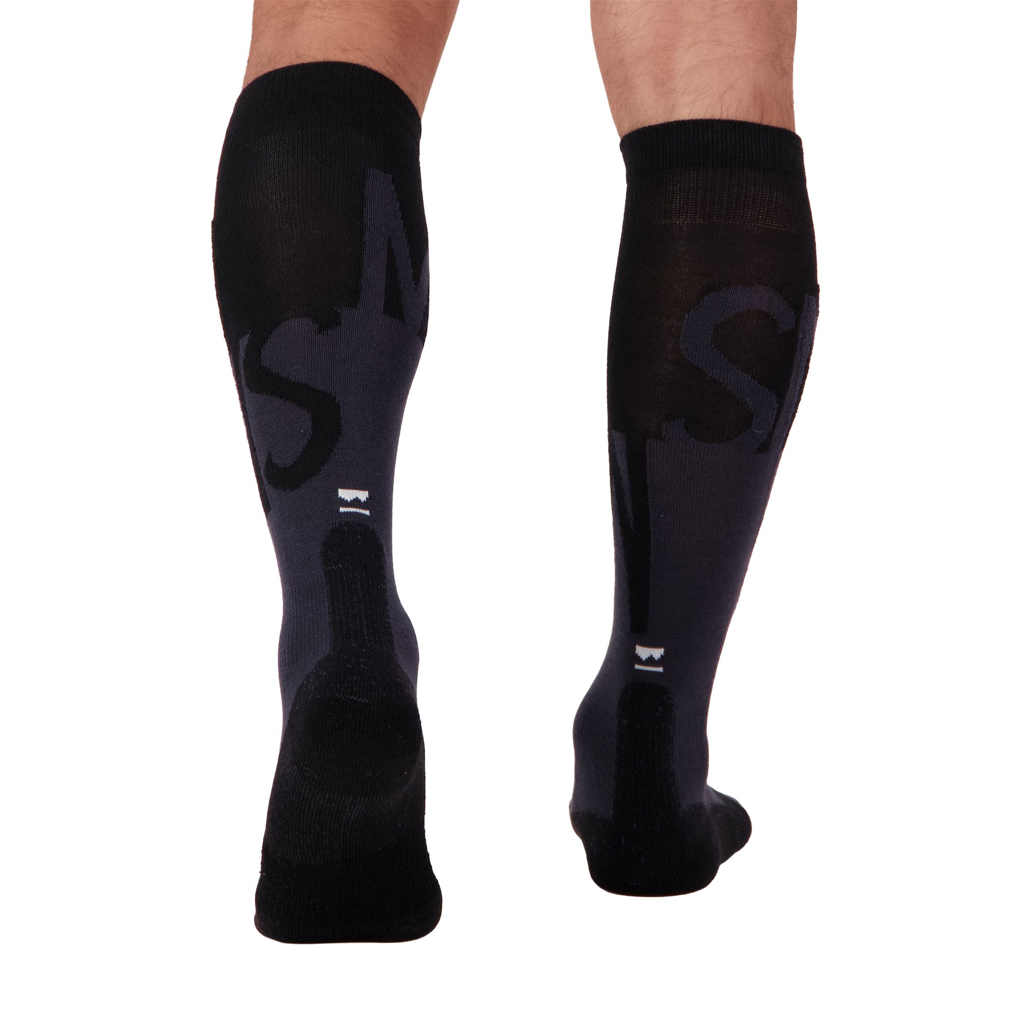 Unisex Ultra Cushion Merino Snow Sock - Black