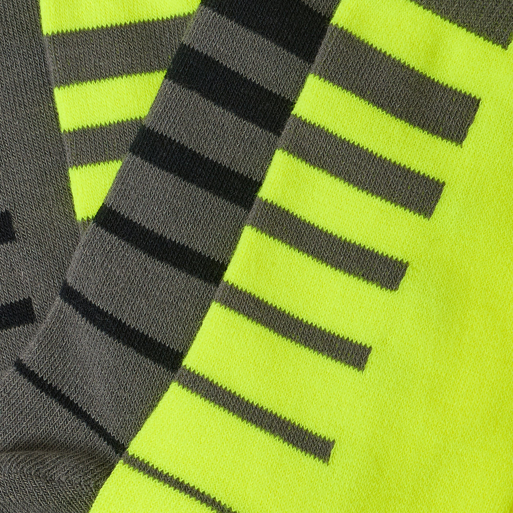 Unisex Coolmax Stripe Sock (Twin Pack) - Yellow