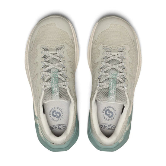 Women's Targhee Apex Waterproof Hiking Shoes - Cream / Blue
