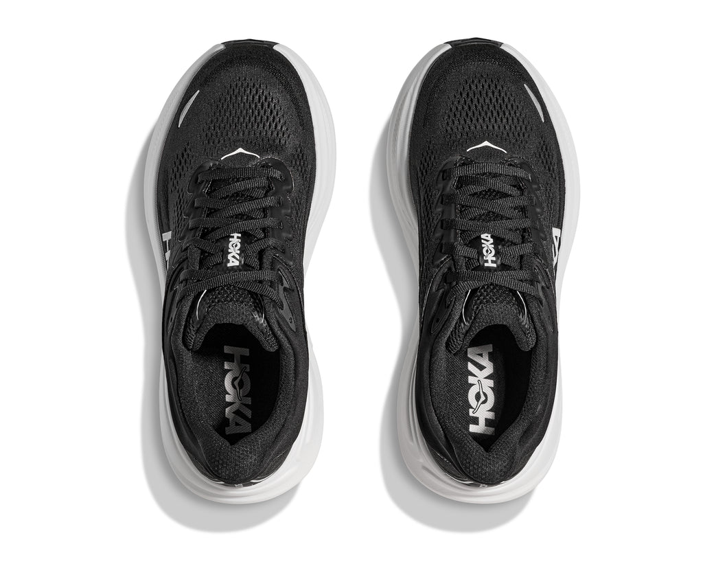 Women's Bondi 9 Road Running Shoes - Black / White