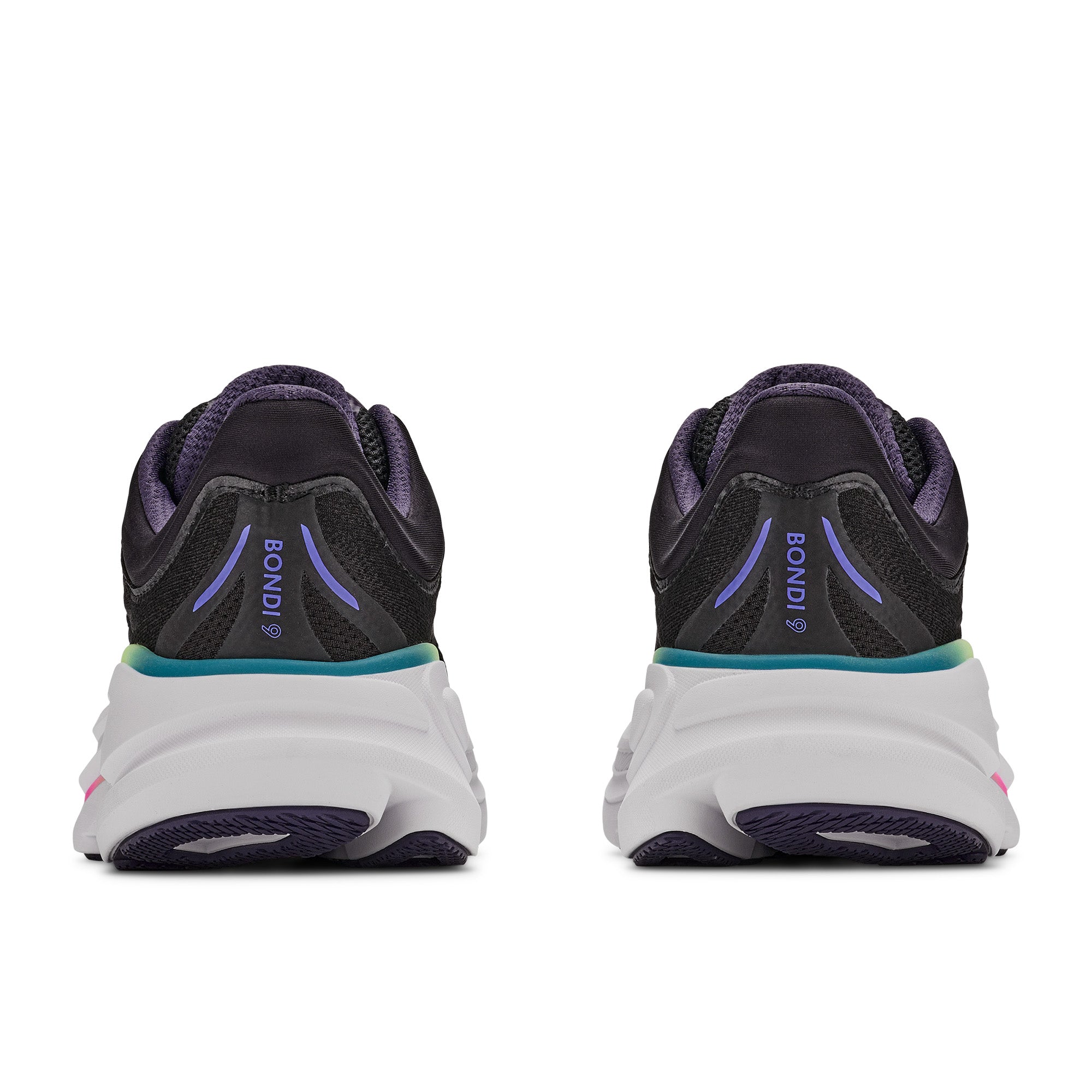 Women's Bondi 9 Road Running Shoes - Black / Neon