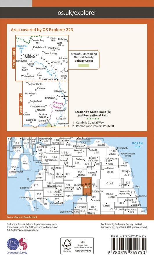 Explorer 323 1:25000 Eskdale and Castle OGo---
