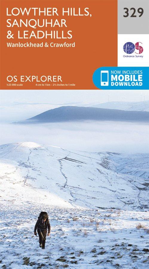 Explorer 329 1:25000 Lowther Hills, Sanquhar & Leadhills, Dumfries & Galloway