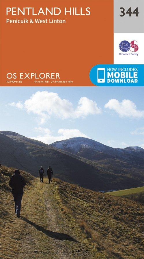 Explorer 344 1:25000 Pentland Hills, Edinburgh
