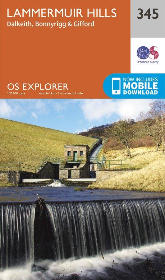 Explorer 345 1:25000 Lammermuir Hills, East Lothian
