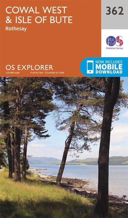 Explorer 362 1:25000 Cowal West & Isle of Bute, Argyll & Bute