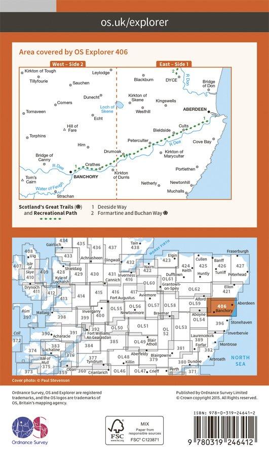 Explorer 406 1:25000 Aberdeen & Banchory