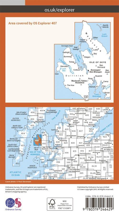 Explorer 407 1:25000 Skye - Dunvegan