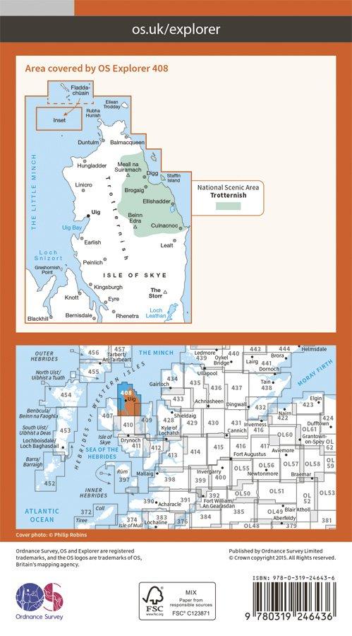 Explorer 408 1:25000 Skye - Trotternish & The Storr
