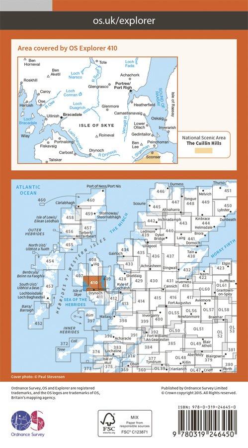 Explorer 410 1:25000 Skye - Portree & Bracadale