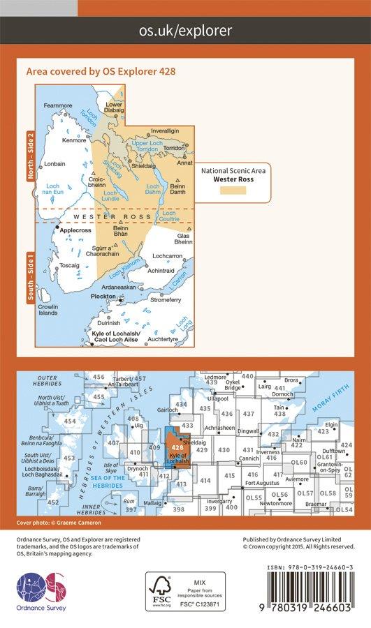 Explorer 428 1:25000 Kyle of Lochalsh, Plockton & Applecross