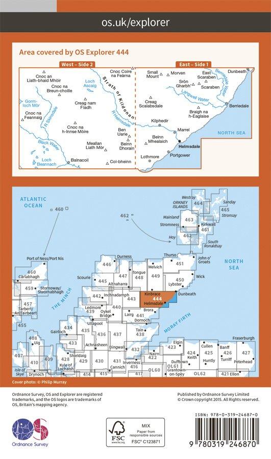 Explorer 444 1:25000 Helmsdale & Strath of Kildonan