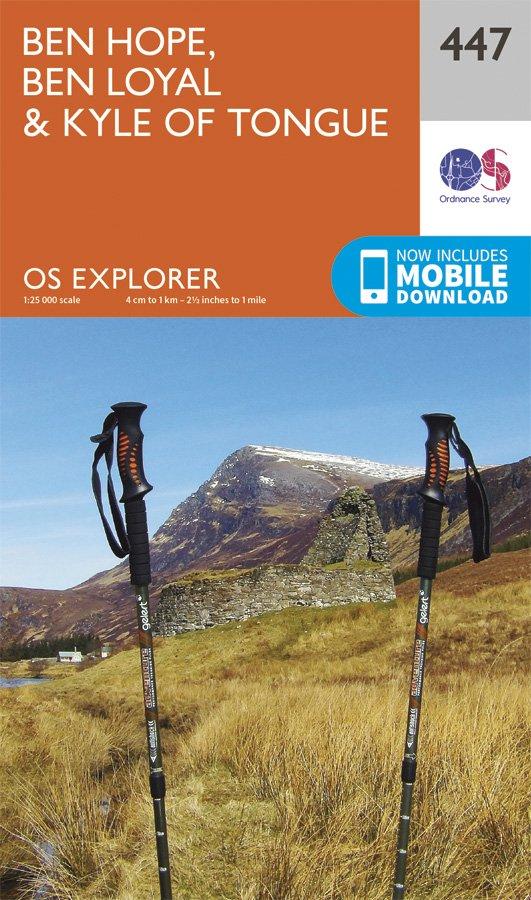 Explorer 447 1:25000 Ben Hope, Ben Loyal & Kyle of Tongue