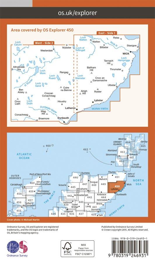 Explorer 450 1:25000 Wick & The Flow Country