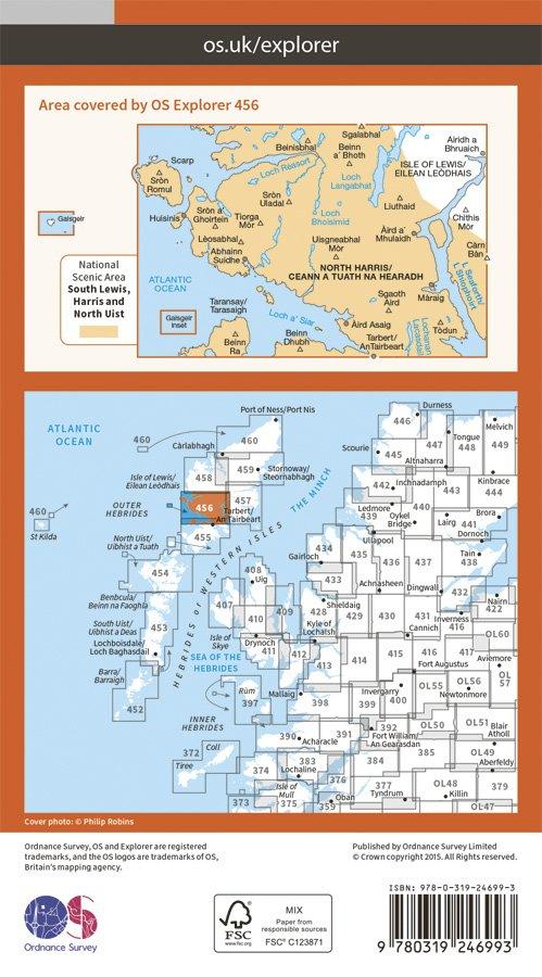 Explorer 456 1:25000 North Harris & Loch Seaforth
