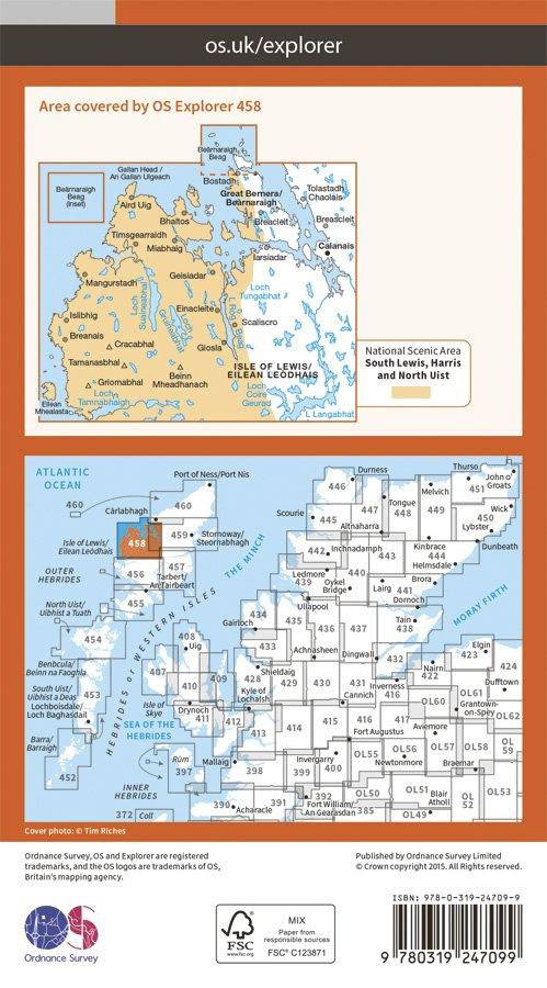 Explorer 458 1:25000 West Lewis