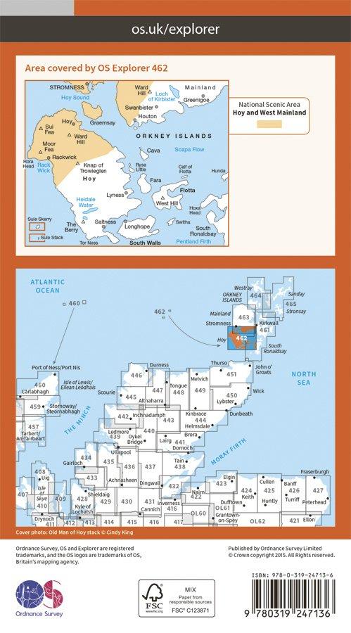 Explorer 463 1:25000 Orkney - West Mainland