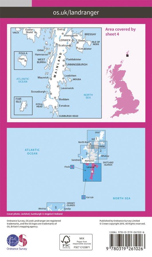 Landranger 04 1:50000 Shetland - South Mainland