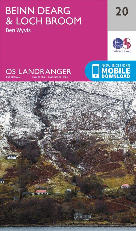 Landranger 20 1:50000 Beinn Dearg & Loch Broom