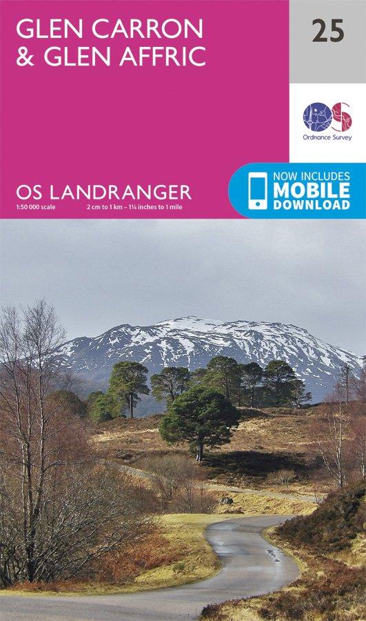 Landranger 25 1:50000 Glen Carron & Glen Affric