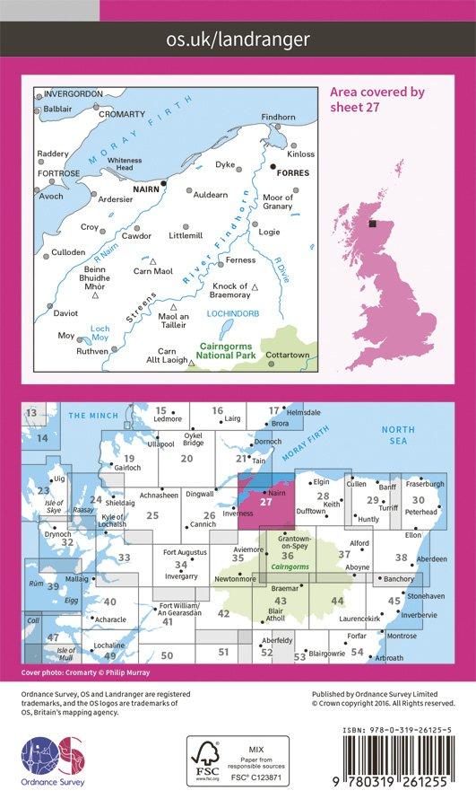 Landranger 27 1:50000 Nairn & Forres