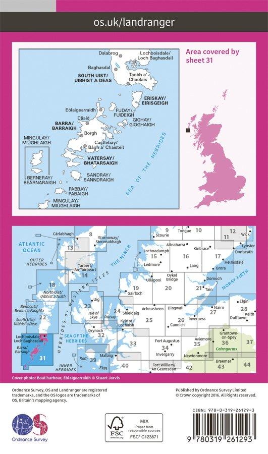 Landranger 31 1:50000 Barra & South Uist