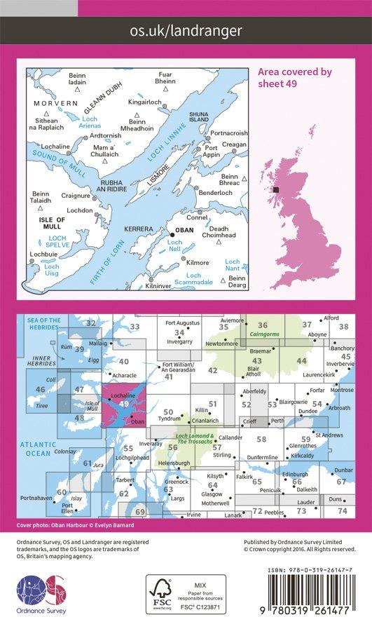 Landranger 49 1:50000 Oban & East Mull