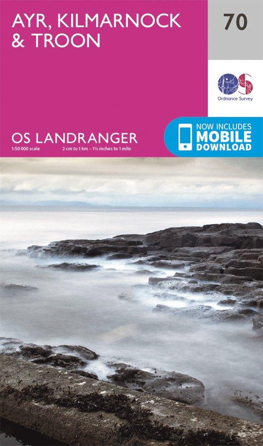Landranger 70 1:50000 Ayr, Kilmarnock & Troon