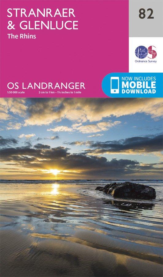 Landranger 82 1:50000 Stranraer & Glenluce, Dumfries, Scotland