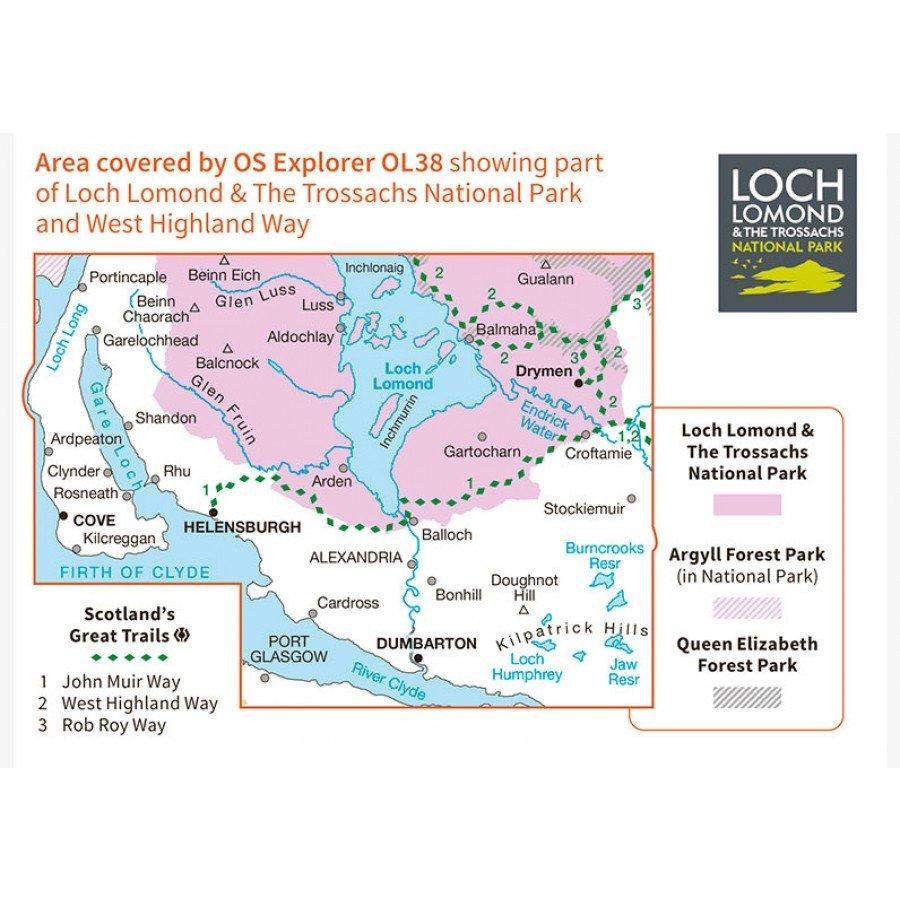 Explorer OL38 Loch Lomond South Map