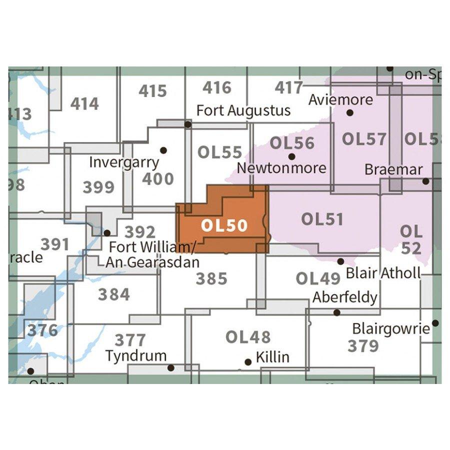 Explorer OL50 Ben Alder, Loch Ericht & Loch Laggan Map