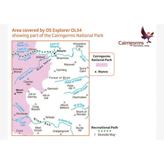 Explorer OL54 Glen Esk & Glen Tanar Map